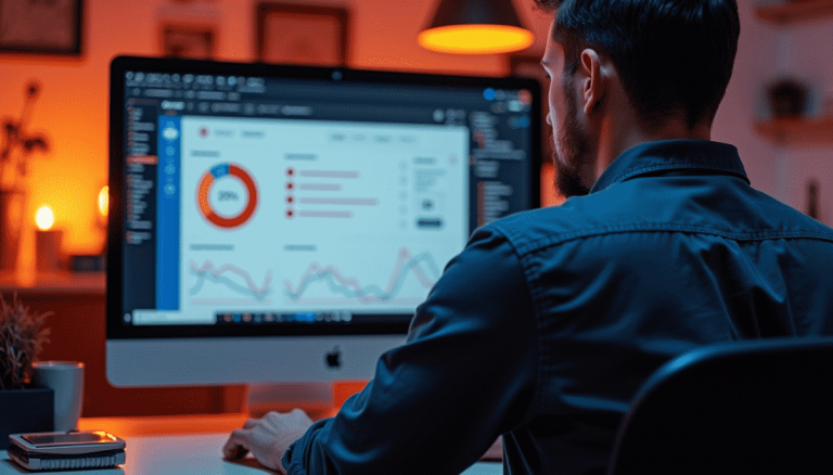 Person sitzt am Rechner